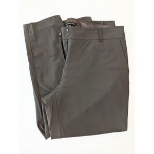 Eileen Fisher Womens LG Wool Viscose Blend Brown Trouser Dress Pant Ankle Crop